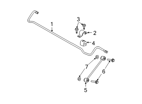 2006 Dodge Magnum Rear Suspension Components, Lower Control Arm, Stabilizer Bar Diagram