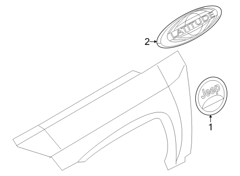2017 Jeep Patriot Exterior Trim - Fender Diagram