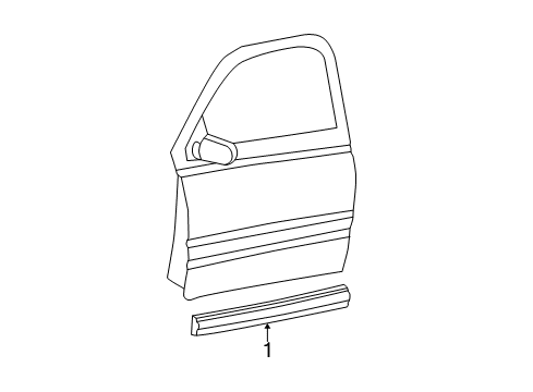 2003 Dodge Ram 2500 Exterior Trim - Door Diagram