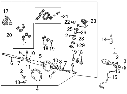 2005 Dodge Durango Front Axle & Carrier Diagram