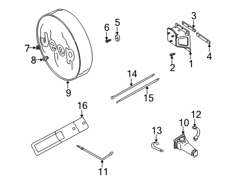 2003 Jeep Wrangler Spare Tire Carrier Diagram