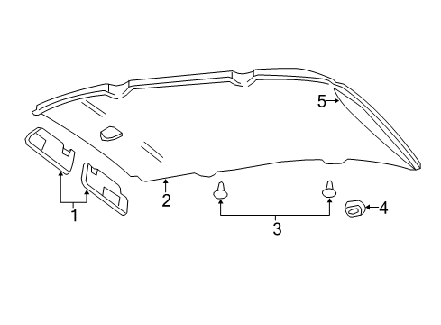 2002 Dodge Grand Caravan Interior Trim - Roof Diagram