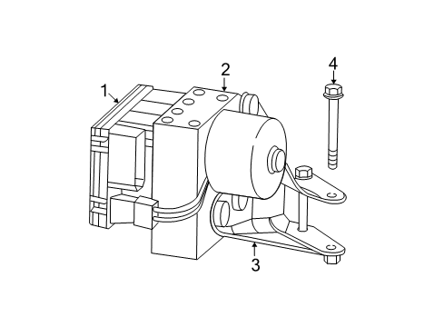 2000 Dodge Intrepid ABS Components Diagram