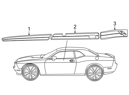 2013 Dodge Challenger Stripe Tape Diagram