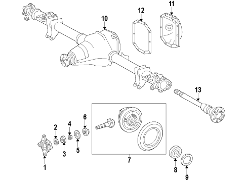 2007 Dodge Sprinter 3500 Rear Axle, Differential, Propeller Shaft Diagram