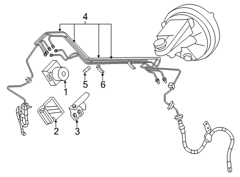 2011 Chrysler 200 ABS Components Diagram