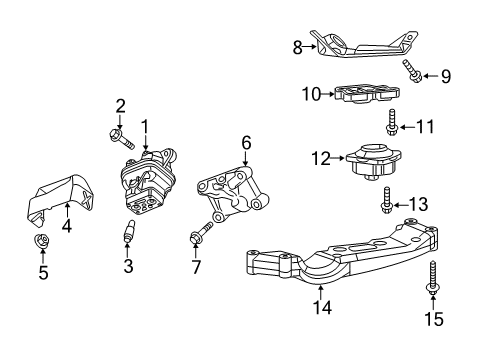 2011 Chrysler 300 Engine & Trans Mounting Diagram