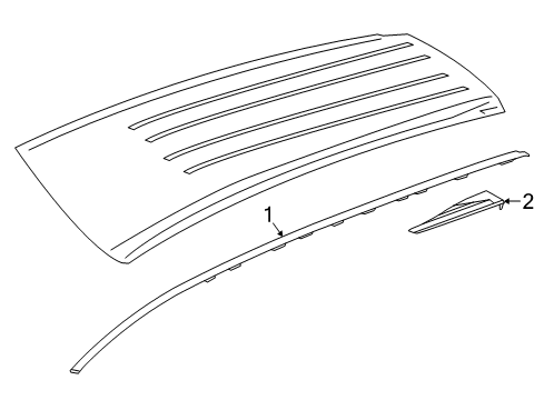 2020 Chrysler Voyager Exterior Trim - Roof Diagram