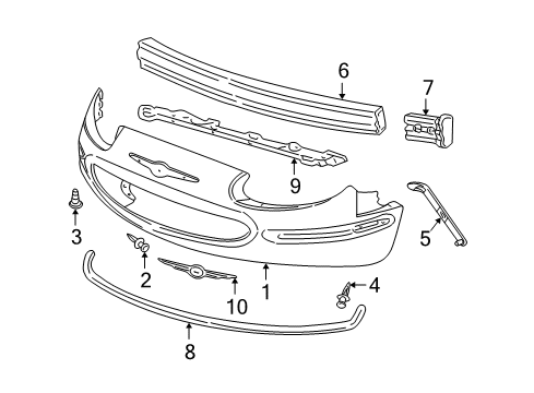 2000 Chrysler Concorde Front Bumper Diagram