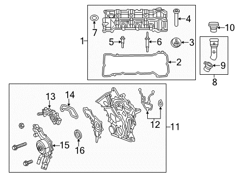 2015 Chrysler 200 Valve & Timing Covers Diagram