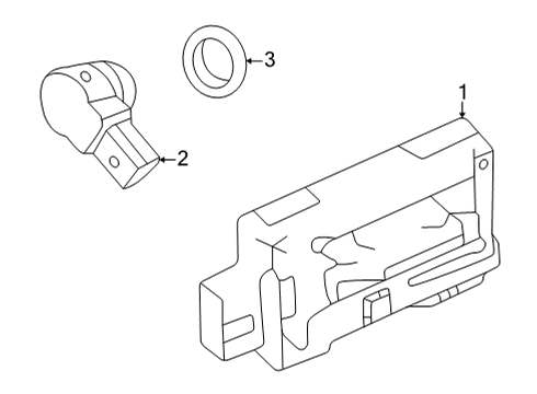 2024 Jeep Grand Cherokee L Electrical Components - Rear Bumper Diagram