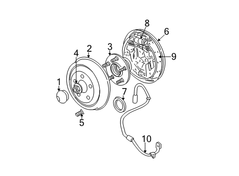 2005 Chrysler PT Cruiser Brake Components, Brakes Diagram 6 - Thumbnail