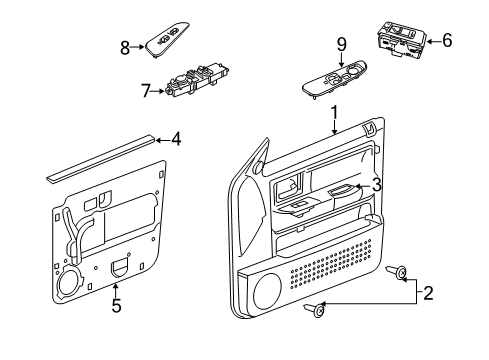 2011 Ram Dakota Front Door Diagram