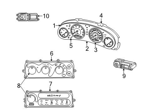 2000 Dodge Intrepid A/C & Heater Control Units Diagram