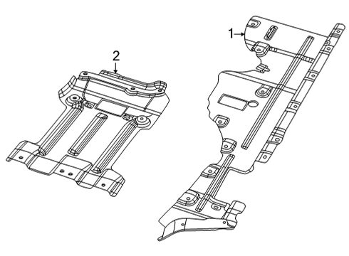 2024 Jeep Grand Cherokee L Under Cover & Splash Shields Diagram