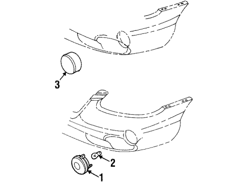 1999 Chrysler Sebring Front Lamps - Fog Lamps Diagram 1 - Thumbnail