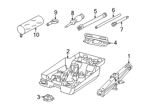 2019 Ram ProMaster 1500 Jack & Components Diagram