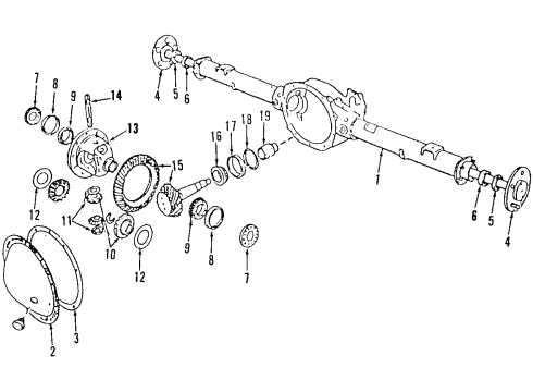 2003 Dodge Durango Rear Axle, Differential, Propeller Shaft Diagram