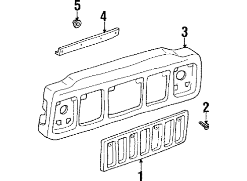 1997 Jeep Cherokee Front Panel Diagram