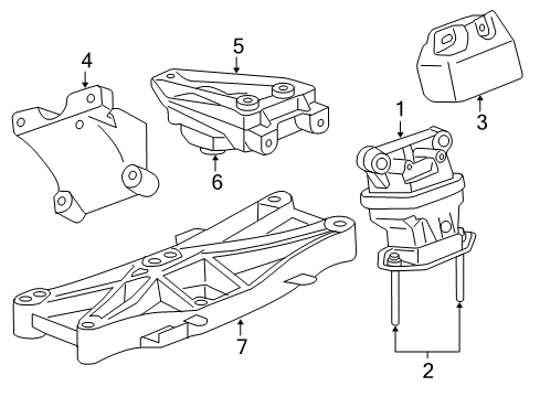 2010 Chrysler 300 Engine & Trans Mounting Diagram
