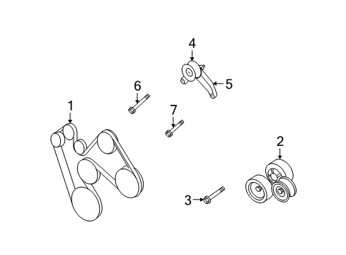 2009 Dodge Nitro Belts & Pulleys Diagram