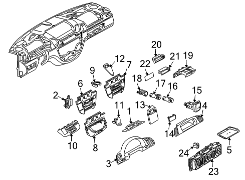 2004 Dodge Sprinter 3500 A/C & Heater Control Units Diagram
