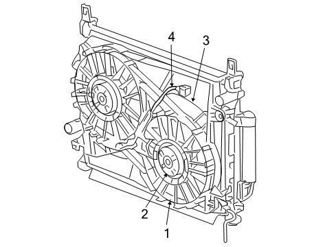2010 Chrysler 300 Cooling System, Radiator, Water Pump, Cooling Fan Diagram