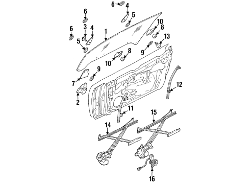 1997 Chrysler Sebring Front Door Diagram