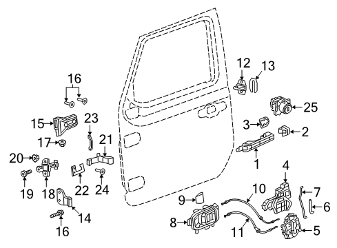 2025 Jeep Wrangler Front Door Diagram