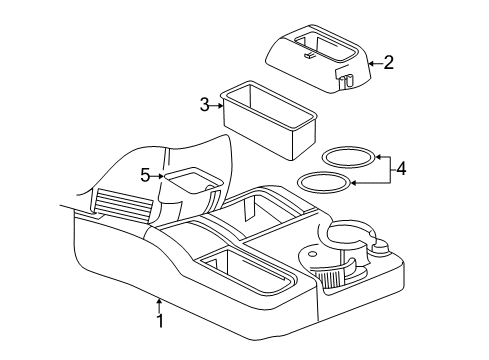 2003 Dodge Ram 2500 Front Console Diagram