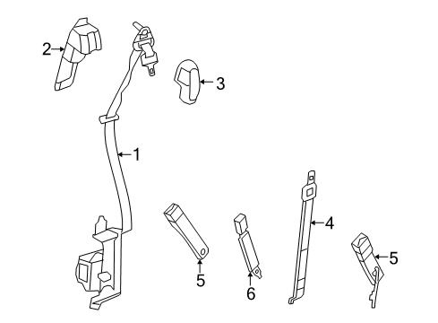2010 Dodge Ram 2500 Front Seat Belts Diagram 1 - Thumbnail
