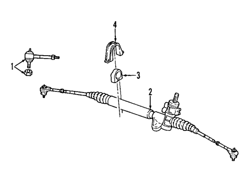 1997 Dodge Neon P/S Pump & Hoses, Steering Gear & Linkage Diagram