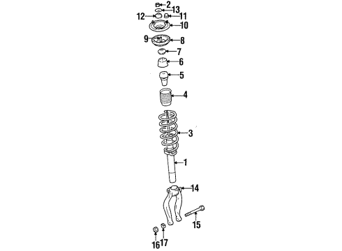 1999 Dodge Avenger Struts & Components - Front Diagram