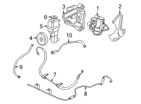 2006 Dodge Stratus P/S Pump & Hoses, Steering Gear & Linkage Diagram 3 - Thumbnail