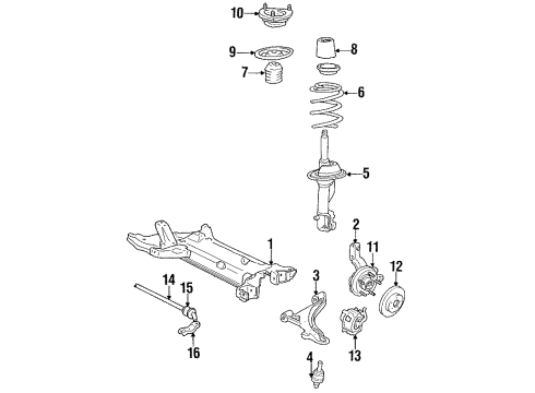 1988 Dodge Dynasty Front Brakes Diagram