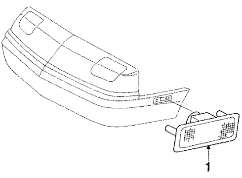 1988 Dodge Daytona Front Lamps - Side Marker Lamps Diagram