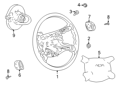 2000 Dodge Neon Steering Column & Wheel, Steering Gear & Linkage Diagram 4 - Thumbnail