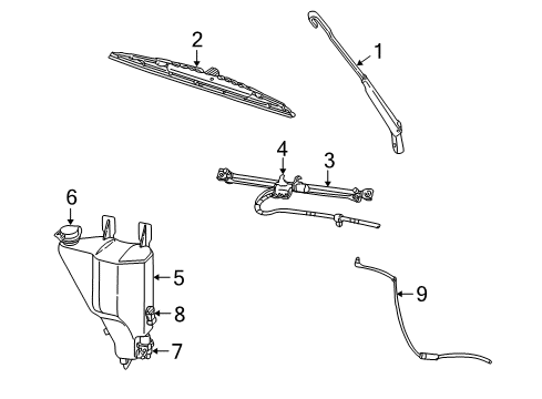 2004 Dodge Ram 1500 Wiper & Washer Components Diagram