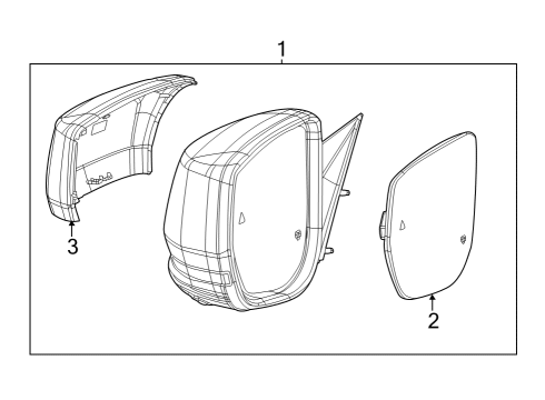 2025 Jeep Grand Cherokee Outside Mirrors Diagram