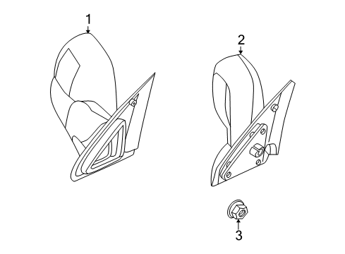 2003 Dodge Ram 2500 Outside Mirrors Diagram
