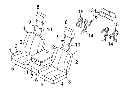 2007 Dodge Ram 1500 Front Seat Components Diagram 6 - Thumbnail