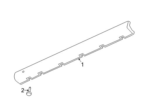 2022 Dodge Charger Exterior Trim - Pillars Diagram