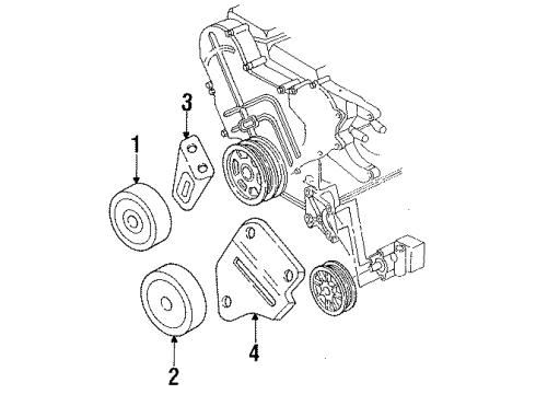 1994 Chrysler New Yorker Belts & Pulleys Diagram