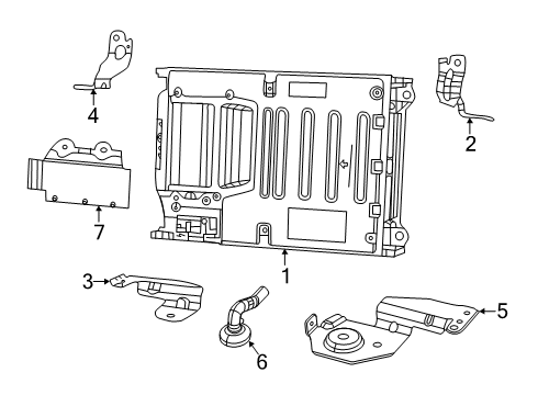 2020 Ram 1500 Battery, Cooling System Diagram 3 - Thumbnail