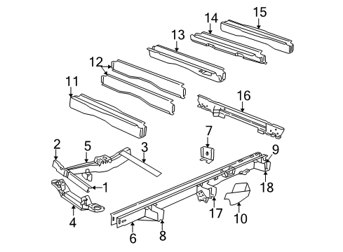1999 Dodge Ram 2500 Van Frame & Components Diagram