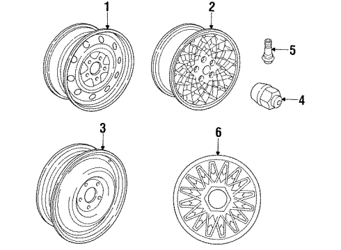 1997 Chrysler Concorde Wheels, Covers & Trim Diagram