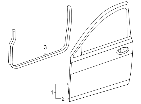 2010 Chrysler Sebring Door & Components Diagram
