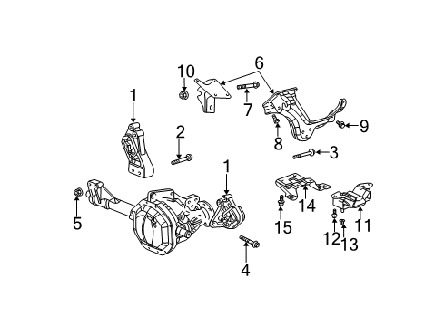 2003 Dodge Ram 1500 Engine & Trans Mounting Diagram