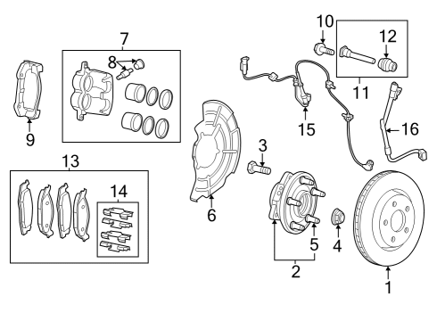 2025 Jeep Grand Cherokee Front Brakes Diagram