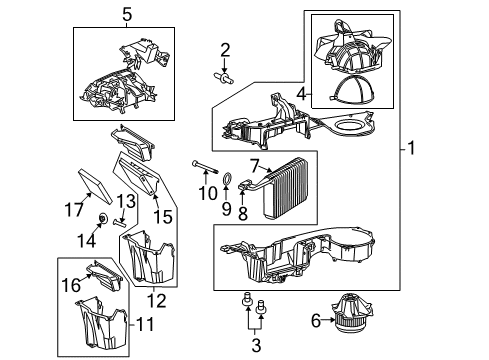2006 Dodge Magnum A/C Evaporator & Heater Components Diagram
